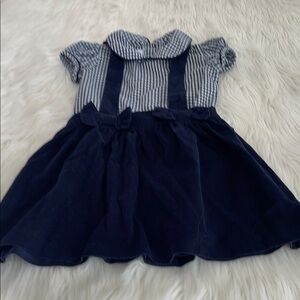 Little English Toddler Girls Matching Skirt With Straps and Blouse